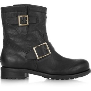 JIMMY CHOO YOUTH LEATHER BIKER BOOTS 38.5